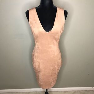 Tan suede dress